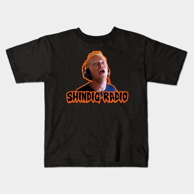 Shindig Radio (Old Huckleberry Variant) Kids T-Shirt by halloween_shindig